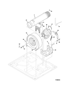 Motor/fan Diagram and Parts List for EIMED55QT0  Electrolux Dryer