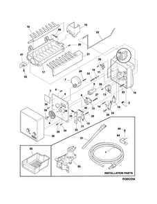 Ice Maker Diagram and Parts List for EI32AF80QSA  Electrolux Freezer
