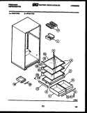SHELVES AND SUPPORTS Diagram and Parts List for FPZ21TFH0  Frigidaire Refrigerator