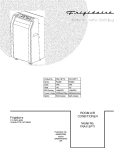 COVER Diagram and Parts List for FRA113PT10  Frigidaire Air Conditioner