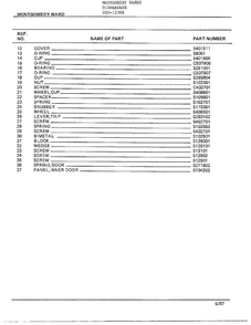 Dishwasher Page 7 Diagram and Parts List for 1236B  Frigidaire Dishwasher
