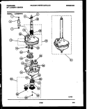 TRANSMISSION PARTS Diagram and Parts List for LCE462PL0  Frigidaire Washer
