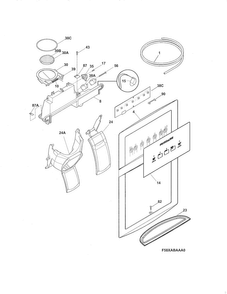 Ice & Water Dispenser Diagram and Parts List for FFHS2622MSU  Frigidaire Refrigerator