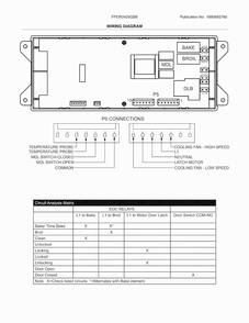 Wiring Diagram Diagram and Parts List for FFEW2425QSB  Frigidaire Wall Oven
