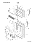 DOOR Diagram and Parts List for FPUI1888LF0  Frigidaire Refrigerator
