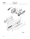 CONTROL PANEL Diagram and Parts List for GLDB957AQ0  Frigidaire Dishwasher