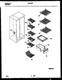 SHELVES AND SUPPORTS Diagram and Parts List for MRS19BRAW1  Frigidaire Refrigerator