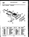 BROILER DRAWER PARTS Diagram and Parts List for 32-2639-00-05  Tappan Range
