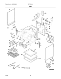 BODY Diagram and Parts List for FEF336ASH  Frigidaire Range