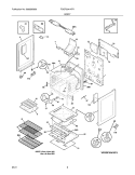 BODY Diagram and Parts List for FGGF3041KFK  Frigidaire Range