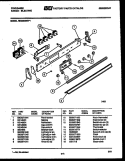 CONTROL PANEL Diagram and Parts List for REG533MNW1  Frigidaire Range