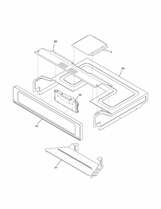 Control Panel Diagram and Parts List for 79049423312  Kenmore Wall Oven
