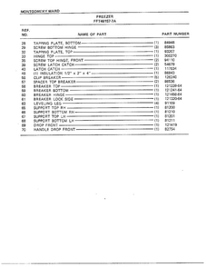 Freezer Page 6 Diagram and Parts List for 46157A-7  Frigidaire Freezer