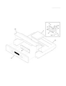 Control Panel Diagram and Parts List for FFET2725LBB  Frigidaire Wall Oven