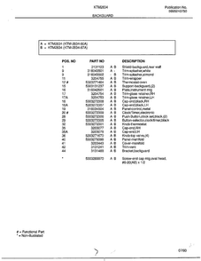 Backguard Page 2 Diagram and Parts List for 2834-80A  Frigidaire Range
