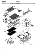 SHELVES Diagram and Parts List for MRT18SJHD0  Frigidaire Refrigerator