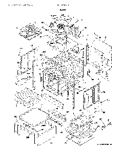 Body Diagram and Parts List for FFGW2426UBB  Frigidaire Wall Oven