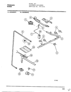 Frigidaire - Range Diagram and Parts List for 2231  Frigidaire Range
