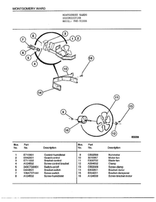 Dehumidifier Page 3 Diagram and Parts List for 93306  Frigidaire Dehumidifier