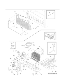 Cooling System Diagram and Parts List for 25370419410  Kenmore Refrigerator