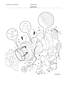Motor/tub Diagram and Parts List for FAFW3001LW5  Frigidaire Washer