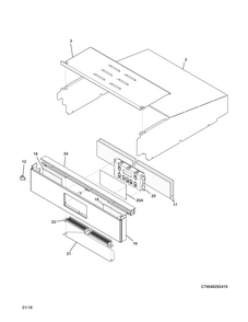 Part Location Diagram of 5304504263 Frigidaire SERVICE DATA SHEET