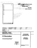 COVER Diagram and Parts List for FRT18KB2CW0  Frigidaire Refrigerator