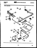 BURNER, MANIFOLD AND GAS CONTROL Diagram and Parts List for GG32BPCW2  Frigidaire Range