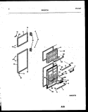 DOOR PARTS Diagram and Parts List for PRT173MCD1  Frigidaire Refrigerator