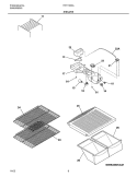 SHELVES Diagram and Parts List for FRT15B3AQ4  Frigidaire Refrigerator