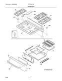 TOP/DRAWER Diagram and Parts List for FFGF3049LSB  Frigidaire Range