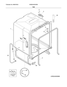 Part Location Diagram of 5304488410 Frigidaire TUB Assembly