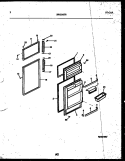 DOOR PARTS Diagram and Parts List for ATG185NCW1  Frigidaire Refrigerator