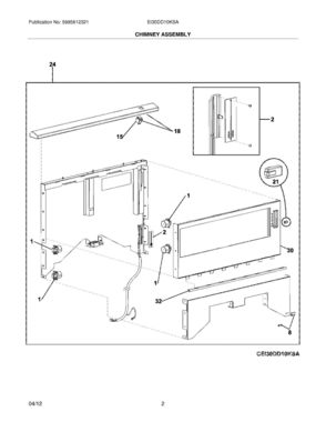 Part Location Diagram of 5304501210 Frigidaire GUIDE SHOE KIT