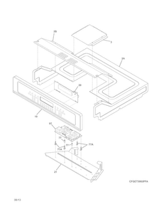 Control Panel Diagram and Parts List for FGET3065PFA  Frigidaire Wall Oven