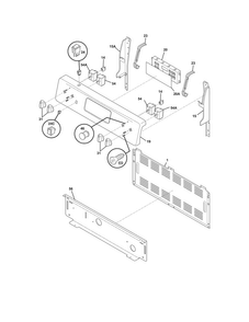 Backguard Diagram and Parts List for LFEF3016NSA  Frigidaire Range