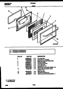 DOOR PARTS Diagram and Parts List for FEF350SAWA  Frigidaire Range