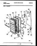 DOOR PARTS Diagram and Parts List for TFU09M4AW0  Tappan Freezer