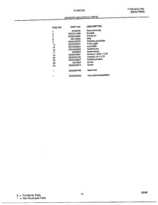 Window Mounting Parts Page 2 Diagram and Parts List for 5148004E  Frigidaire Air Conditioner