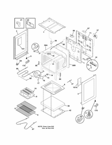 Body Diagram and Parts List for 79090900609  Kenmore Range