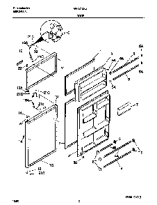 Door Diagram and Parts List for GRT21LRGD2  Gibson Refrigerator