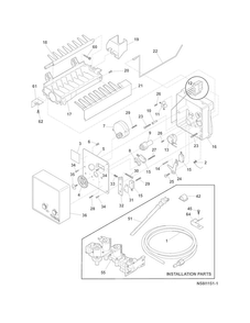 Ice Maker Diagram and Parts List for DGUS2645LF4  Frigidaire Refrigerator