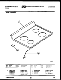 COOKTOP PARTS Diagram and Parts List for KF400GDF5  Frigidaire Range