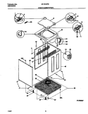 LOWER CABINET / TOP Diagram and Parts List for MLXG42REW1  Frigidaire Washer Dryer Combo