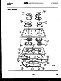 COOKTOP PARTS Diagram and Parts List for CBEF4EL  Frigidaire Cooktop