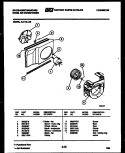 AIR HANDLING PARTS Diagram and Parts List for AL113L1A2  Frigidaire Air Conditioner