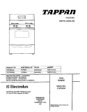 COVER Diagram and Parts List for TGF363AUD  Tappan Range