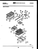 SHELVES AND SUPPORTS Diagram and Parts List for GTN198WV2  Uni Refrigerator