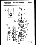TRANSMISSION PARTS Diagram and Parts List for LE400MXD1  Frigidaire Washer Dryer Combo