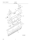 BACKGUARD Diagram and Parts List for GLGS389FSF  Frigidaire Range